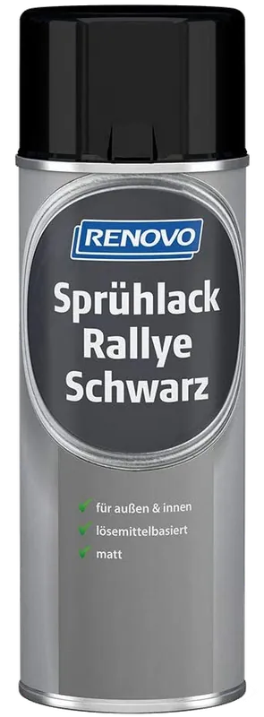 400ml Renovo Sprühlack Rallye schwarz Top-Preis