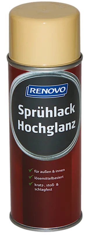 400ml Renovo Sprühlack hochglänzend Elfenbein 1014 Heißes Angebot