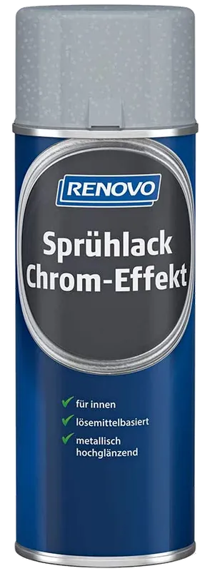 400ml Renovo Sprühlack Chrom-Effekt Silber 0200 Finale Aktion