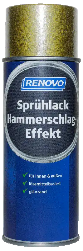 400ml Renovo Sprühlack Hammerschlag Gold Highlight