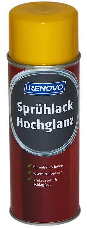 400ml Renovo Sprühlack hochglänzend Rapsgelb RAL1021 Bestpreis
