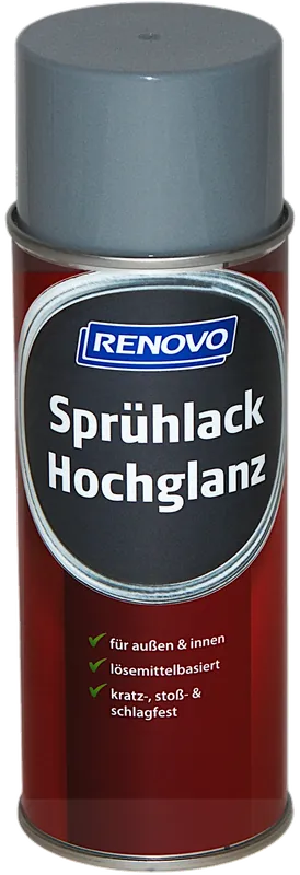 Sonderangebot 400ml Renovo Sprühlack hochglänzend Silbergrau RAL7001