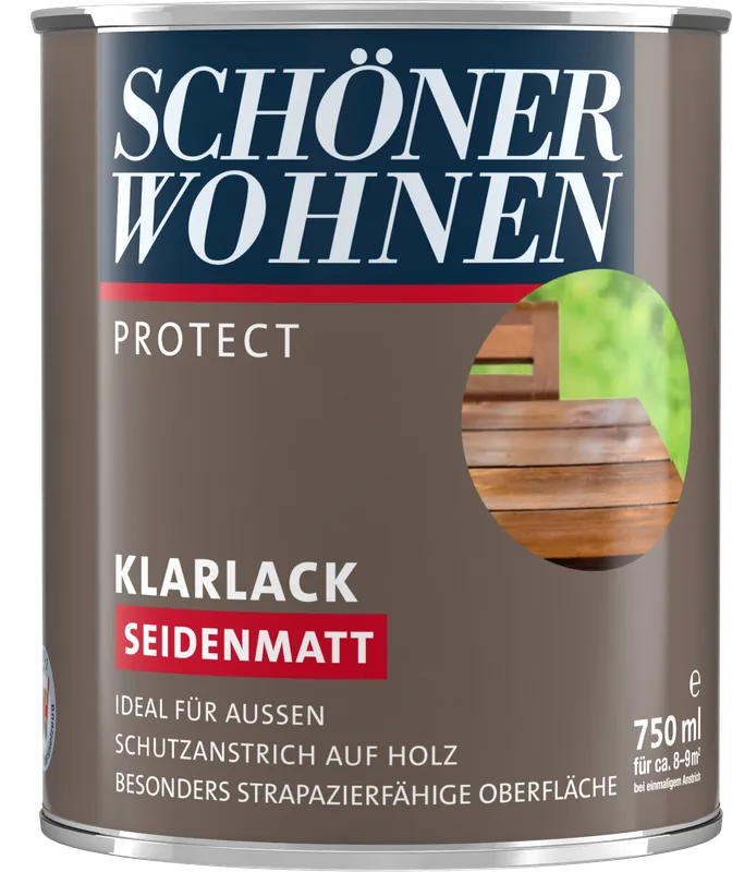 Neu Im Sortiment 750ml Schöner Wohnen Protect Klarlack seidenmatt farblos