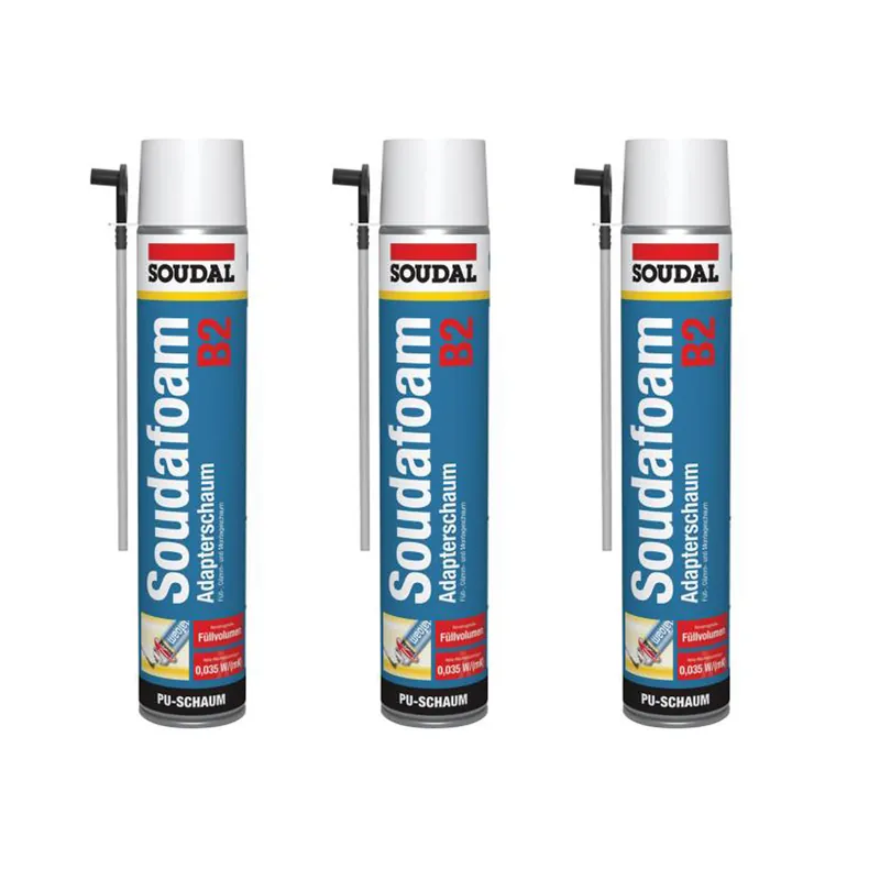 3x Soudal Soudafoam B2 Montageschaum 750ml, Dämmschaum & Bauschaum Kracherpreis