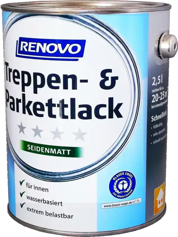2,5L Renovo Treppen-& Parkettlack seidenmatt Kostenfreie Lieferung