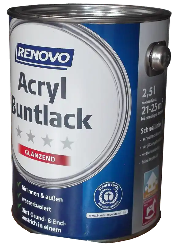 2,5L Renovo Acryl Glanzlack Nr.0095 weiss Must-Have