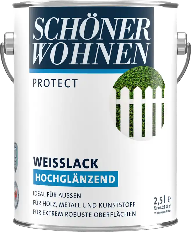2,5L Schöner Wohnen Protect Weisslack hochglänzend weiss Meistverkauft