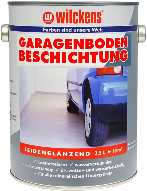 2,5L WILCKENS Garagenbodenbeschichtung SILBERgrau 7001 Sonderaktion