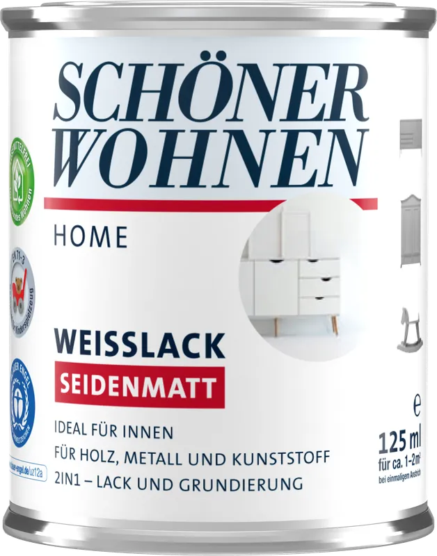 125ml Schöner Wohnen Home Weisslack seidenmatt weiss Nur Heute