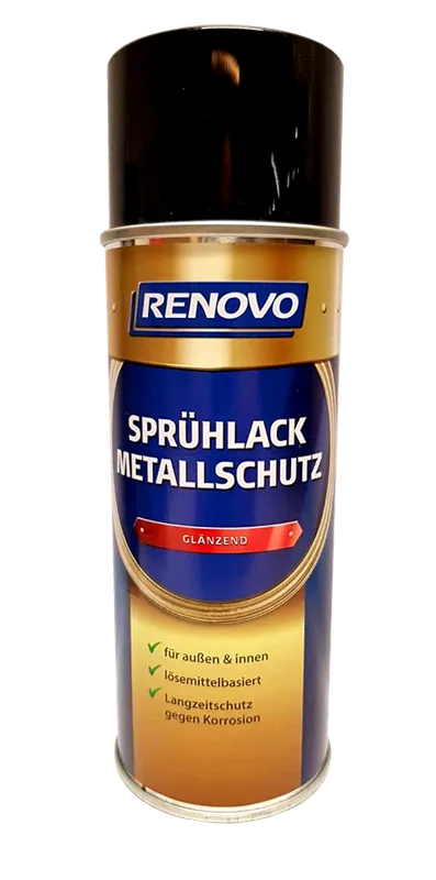 400ml Renovo Sprühlack Metallschutz glänzend Schwarz Top-Angebot