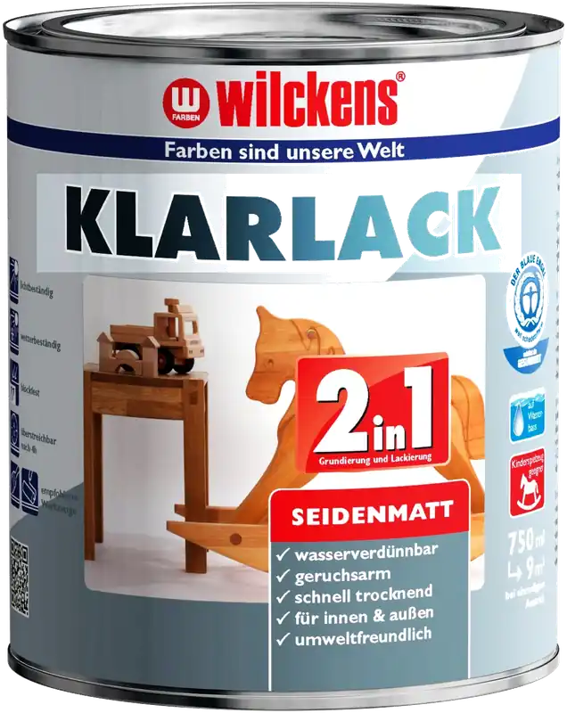 125ml WILCKENS 2in1 Klarlack seidenmatt Neue Ware