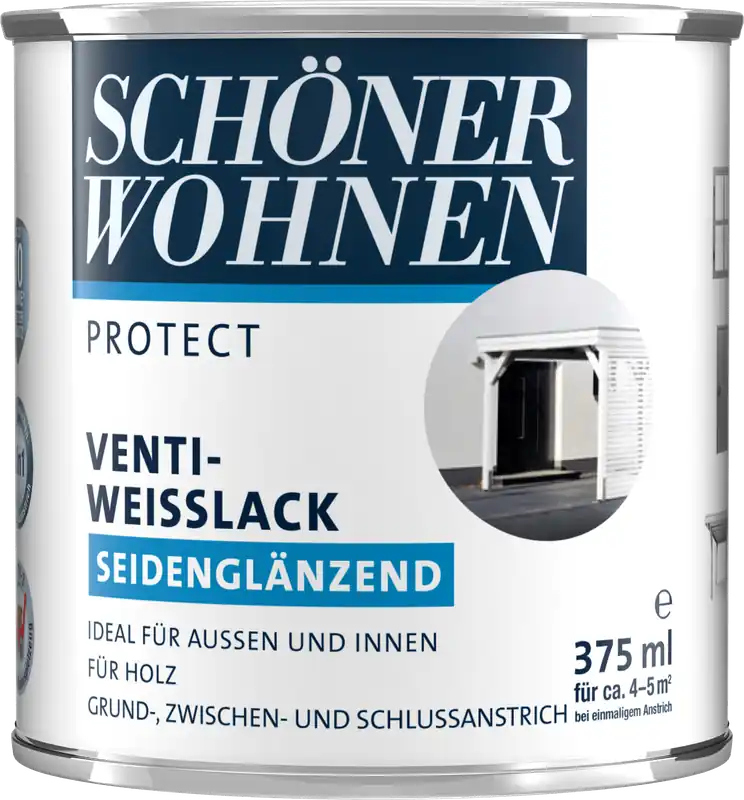 375ml Schöner Wohnen Protect Weisslack seidenmatt weiss Versand Am Gleichen Tag