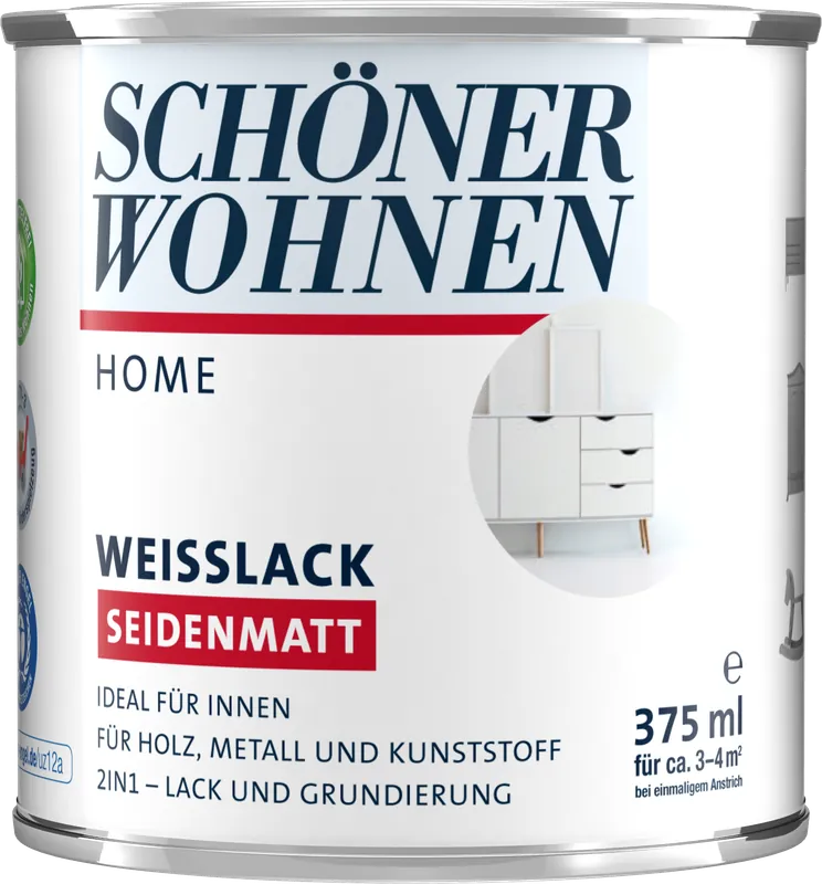 375ml Schöner Wohnen Home Weisslack seidenmatt weiss Neuheit