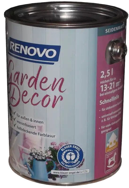 2,5L Renovo Garden Decor Farblasur Cloud White Direkt Vom Hersteller
