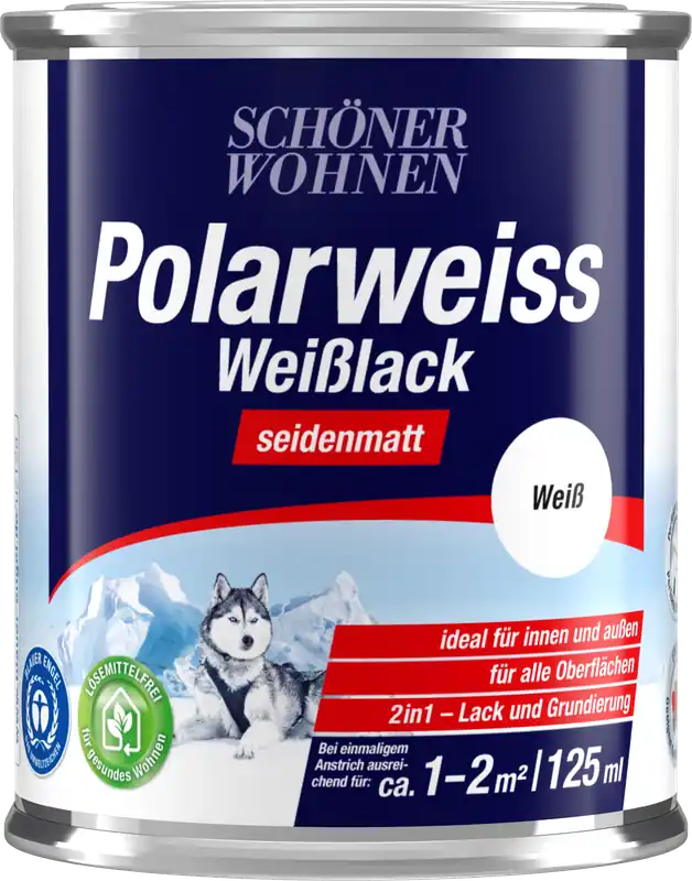 125ml Schöner Wohnen Polarweiss Weisslack seidenmatt Preisknaller