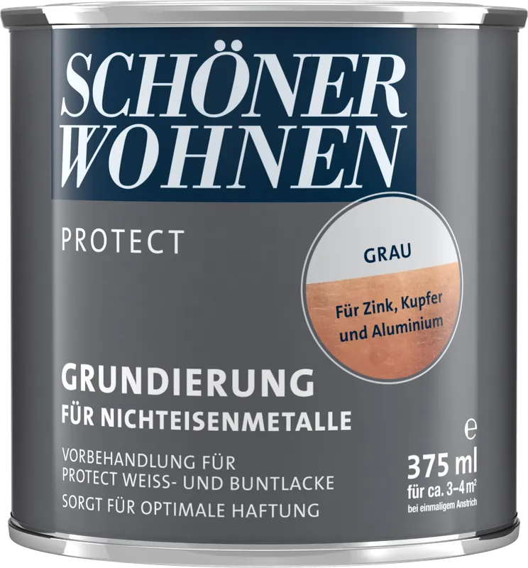 375ml Schöner Wohnen Protect Grundierung für Nichteisenmetalle grau Markenware