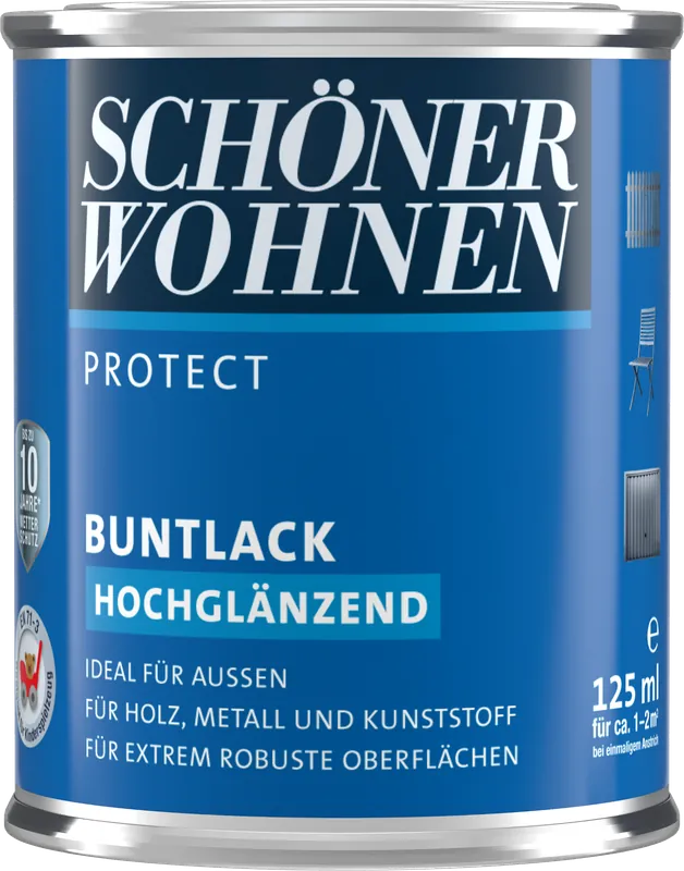 125ml Schöner Wohnen Protect Buntlack hochglänzend 7592 Naturgrau Saisonangebot