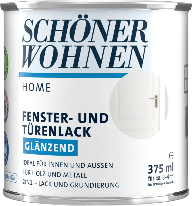 375ml Schöner Wohnen Home Fenster- und Türenlack glänzend weiss Sichere Zahlung