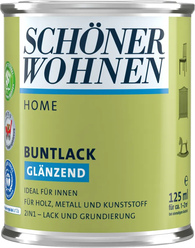 125ml Schöner Wohnen Home Buntlack glänzend, 6129 Limettengrün Echt