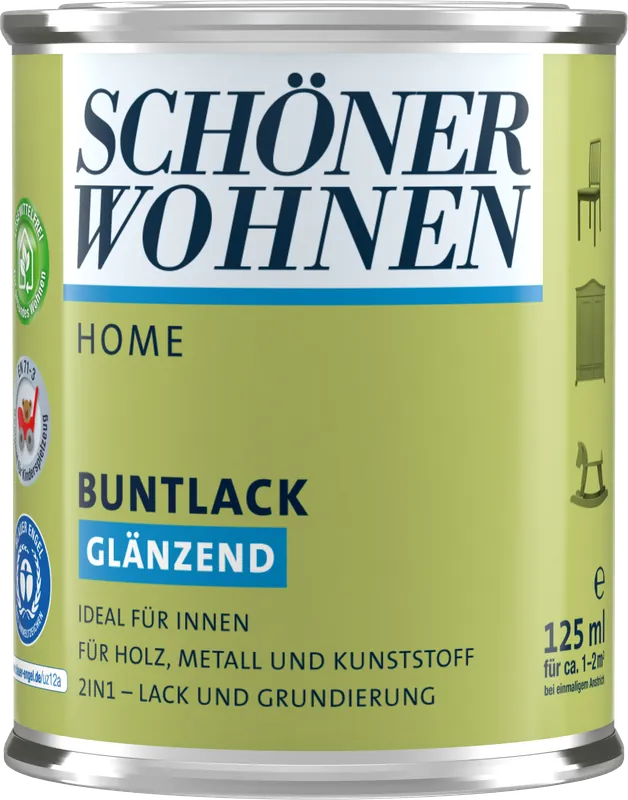 125ml Schöner Wohnen Home Buntlack glänzend, RAL 7047 Telegrau 4 Preisknaller