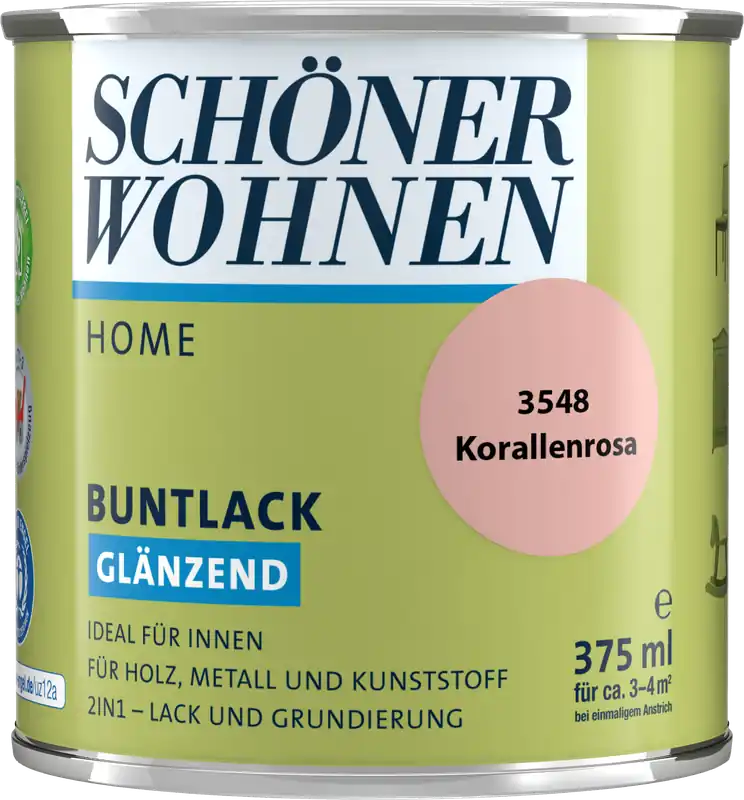 375ml Schöner Wohnen Home Buntlack glänzend, 3548 Korallenrosa Sofort Bestellen