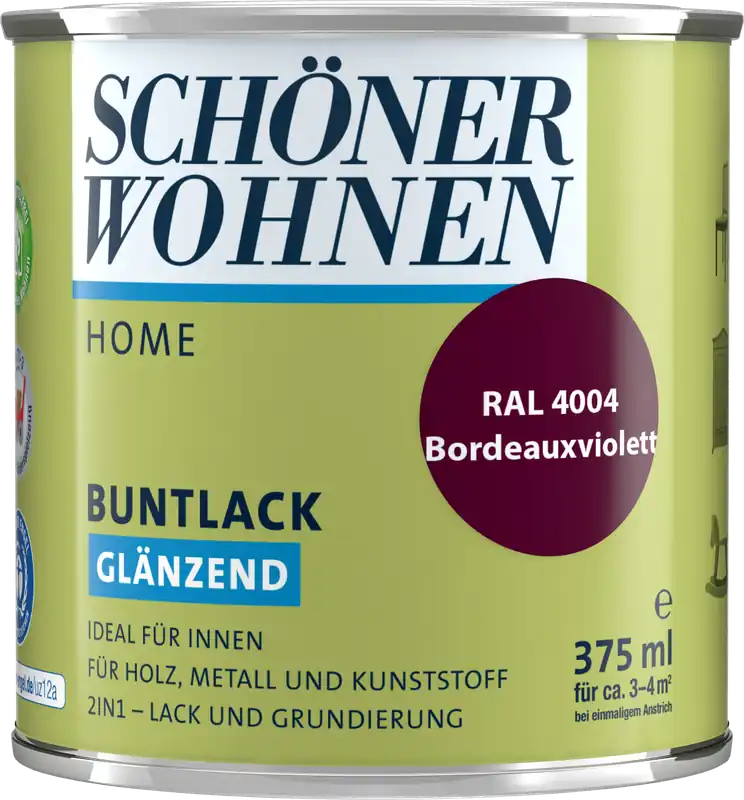 375ml Schöner Wohnen Home Buntlack glänzend, RAL 4004 Bordeauxviolett Sonderaktion