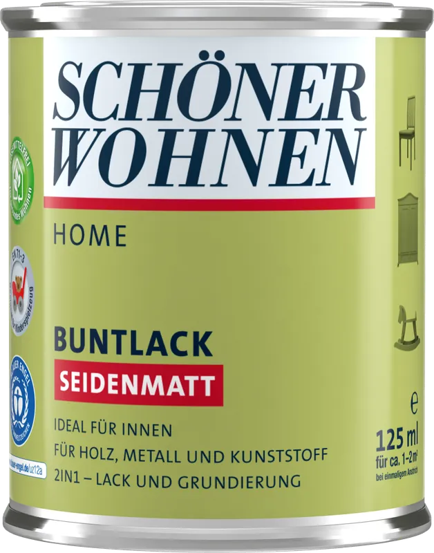 125ml Schöner Wohnen Home Buntlack seidenmatt, RAL 5015 Himmelblau Mega-Angebot
