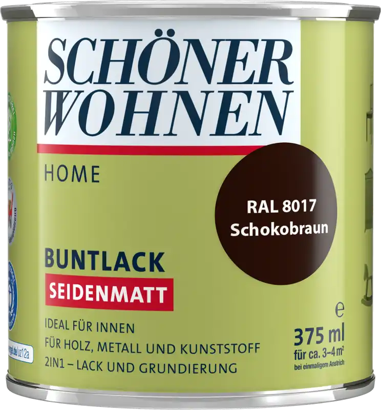 375ml Schöner Wohnen Home Buntlack seidenmatt, RAL 8017 Schokobraun Kostenloser Rückversand