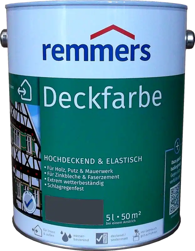 Angebot 5L Remmers Deckfarbe Anthrazitgrau