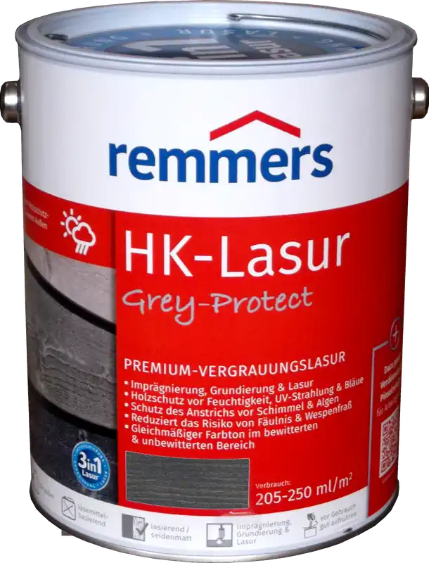 Garantierte Lieferung 5L Remmers HK Lasur Anthrazitgrau Grey Protect