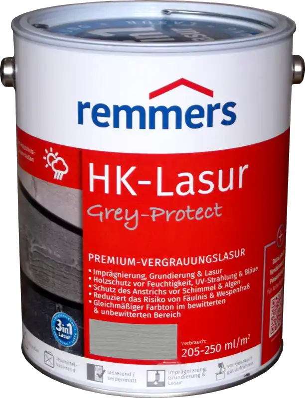 Jetzt Bestellen 5L Remmers HK Lasur Platingrau Grey Protect
