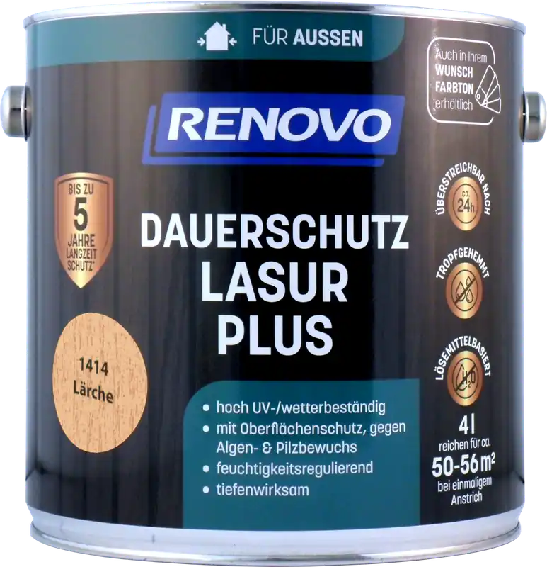 4L Renovo Dauerschutzlasur PLUS Nr.1414 Lärche Must-Have