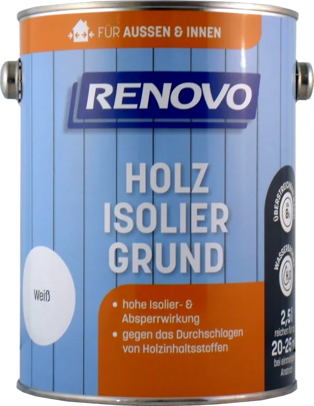 2,5L Renovo Holz- Isoliergrund weiss Nur Heute