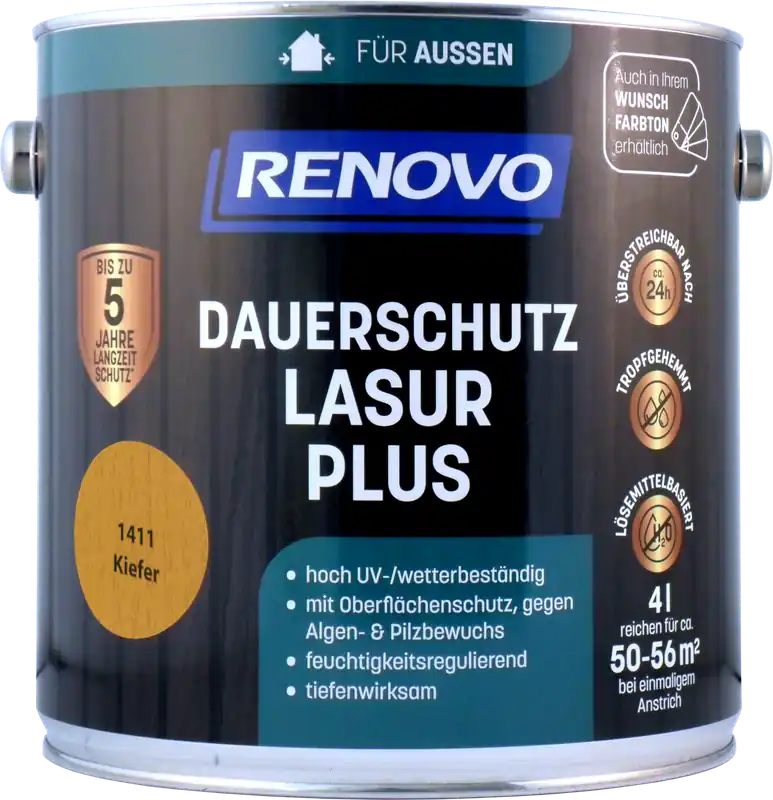 4L Renovo Dauerschutzlasur PLUS Nr.1411 Kiefer Jetzt Kaufen
