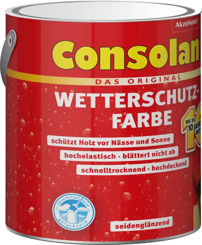 2,5 Liter Consolan Wetterschutzfarbe moosgrün Nur Für Kurze Zeit