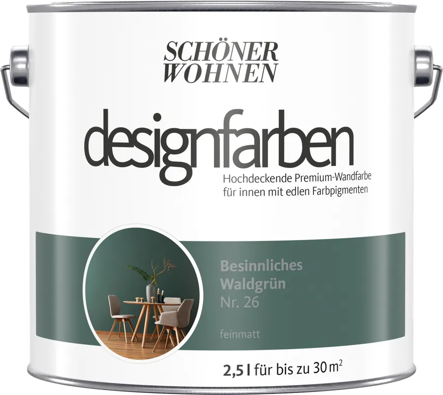 2,5L Schöner Wohnen Designfarbe Besinnliches Waldgrün 26 Garantierte Lieferung