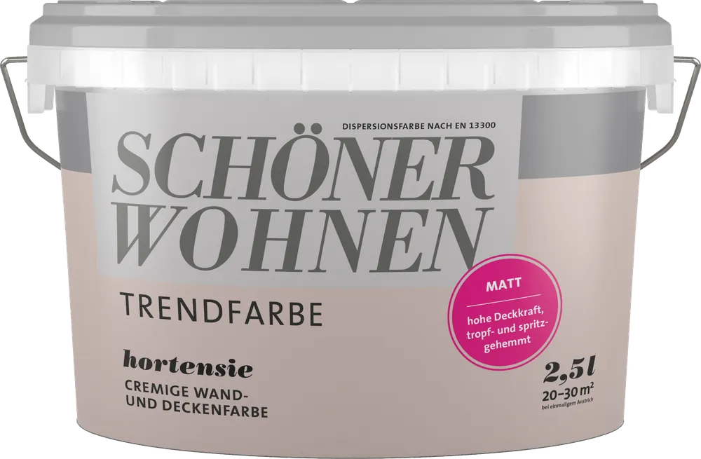 2,5L Schöner Wohnen - Trendfarbe Wandfarbe matt Hortensie Nur Heute
