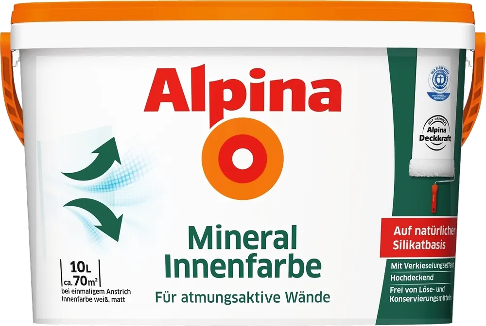 10L ALPINA Mineral-Innenfarbe Silikatbasis Kracherpreis
