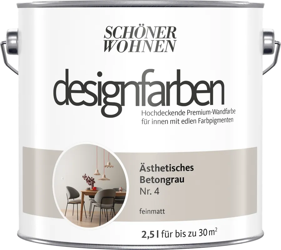 2,5L Schöner Wohnen Designfarbe Ästhetisches Betongrau 4 Top-Angebot