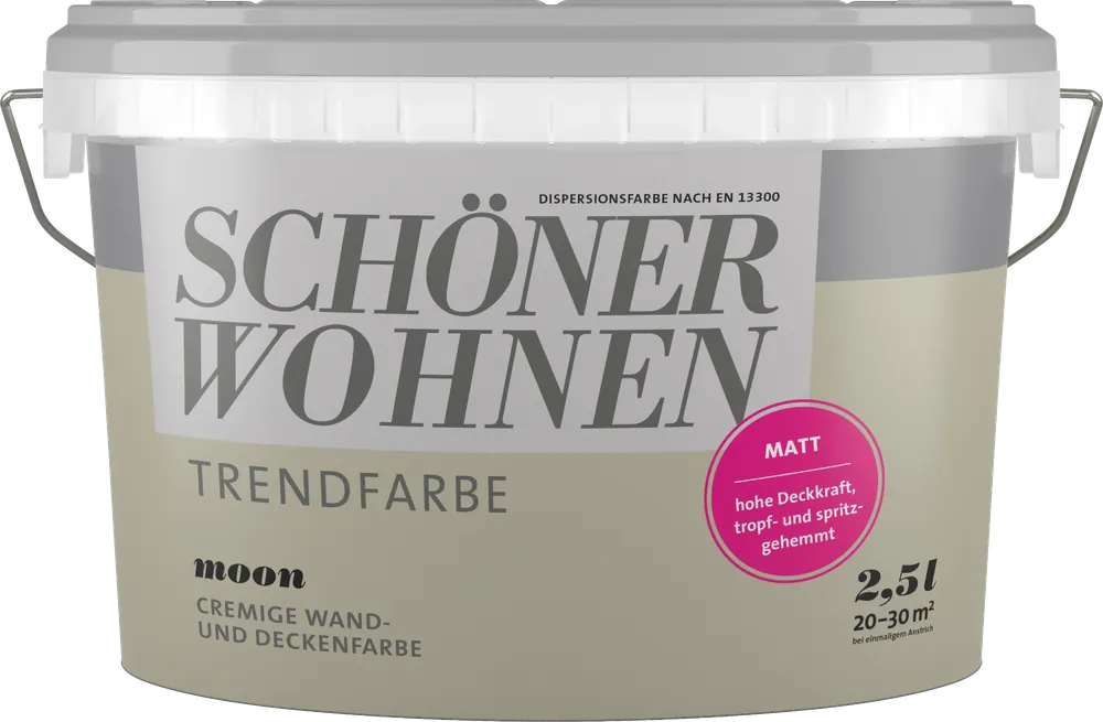 2,5L Schöner Wohnen Trendfarbe Wandfarbe matt Moon Preisreduziert