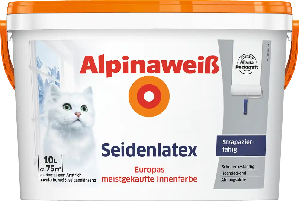 10L Alpina Seidenlatex Alpinaweiß Seidenglänzend Knallerangebot