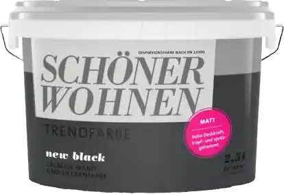 2,5L Schöner Wohnen - Trendfarbe Wandfarbe matt New Black Top-Angebot