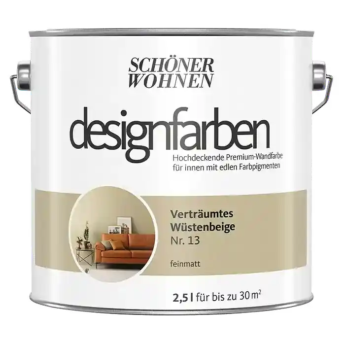 2,5L Schöner Wohnen Designfarbe Verträumtes Wüstenbeige 13 Angebot