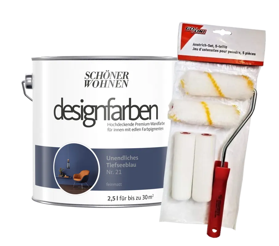 Abverkauf 2,5L SW Unendliches Tiefseeblau 21 +Rollerset