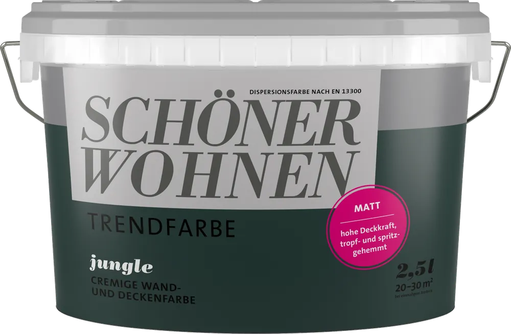 2,5L Schöner Wohnen - Trendfarbe Wandfarbe matt Jungle Bestpreis