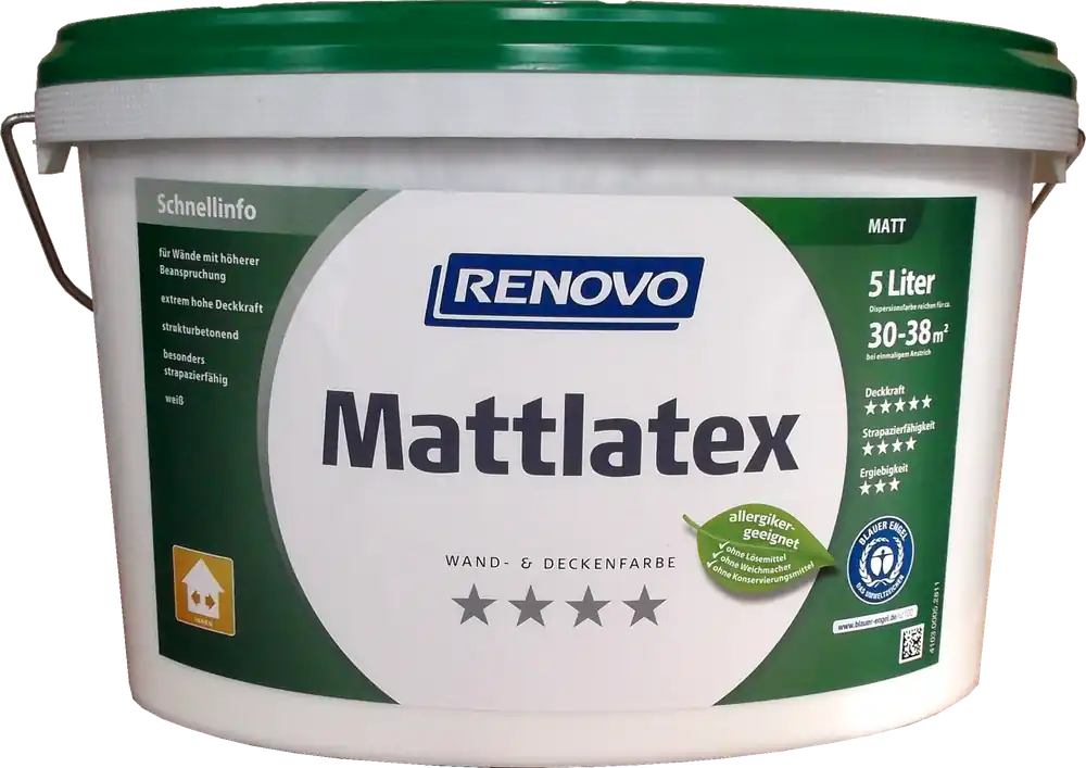 Direkt Vom Hersteller 5L Renovo Latexfarbe Weiß Matt