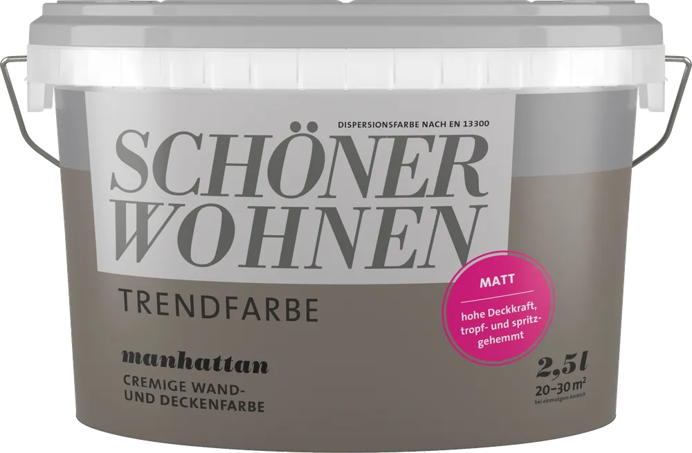 2,5L Schöner Wohnen - Trendfarbe Wandfarbe matt Manhattan Mega-Angebot