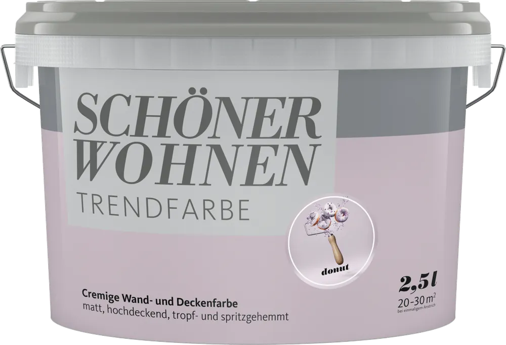 2,5L Schöner Wohnen - Trendfarbe Wandfarbe matt Donut Kostenloser Rückversand
