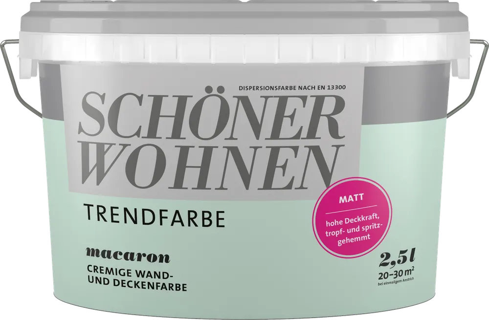 2,5L Schöner Wohnen - Trendfarbe Wandfarbe matt Macaron Garantierte Lieferung