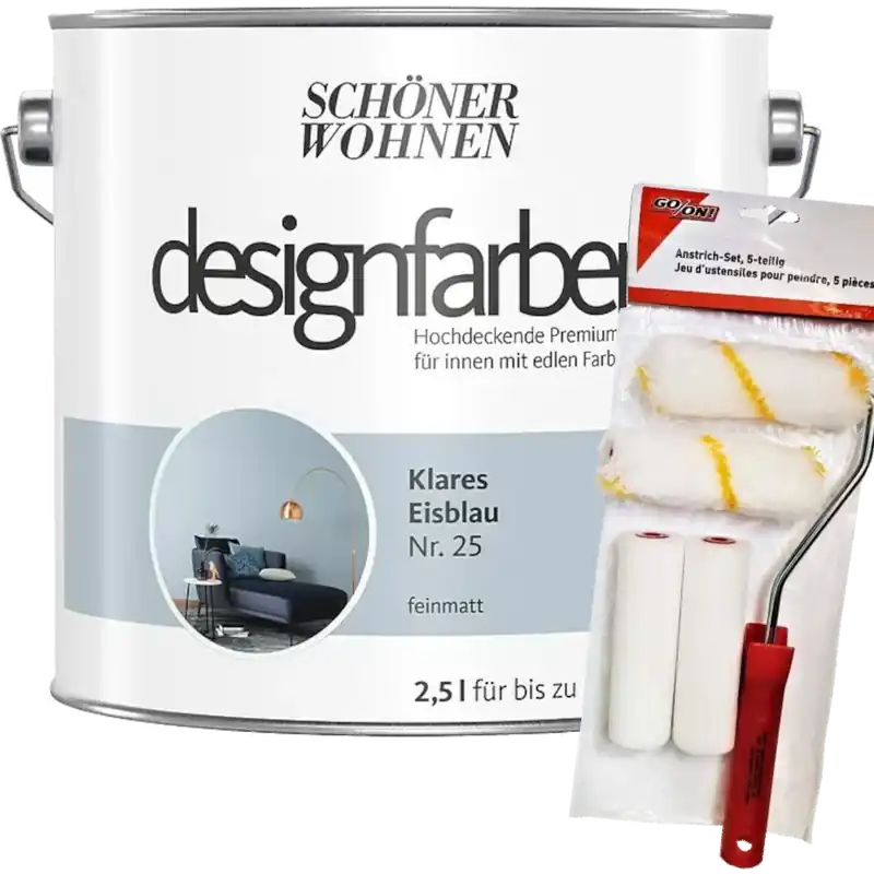 2,5L SW Klares Eisblau 25 +Rollerset Preisknaller